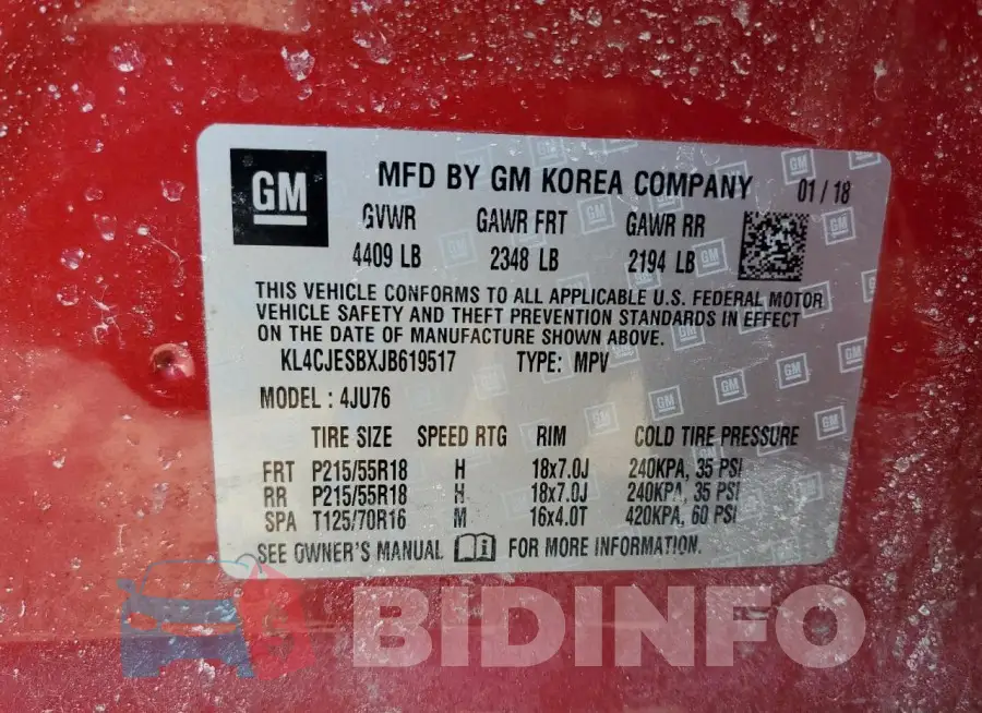 KL4CJESBXJB619517 Photo# 13