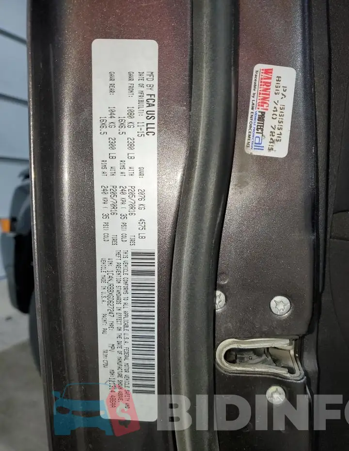 1C4NJRBBXGD627247 Photo# 13