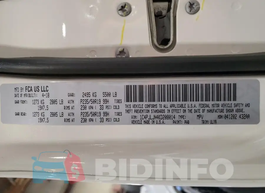 1C4PJLJN4KD208014 Photo# 14