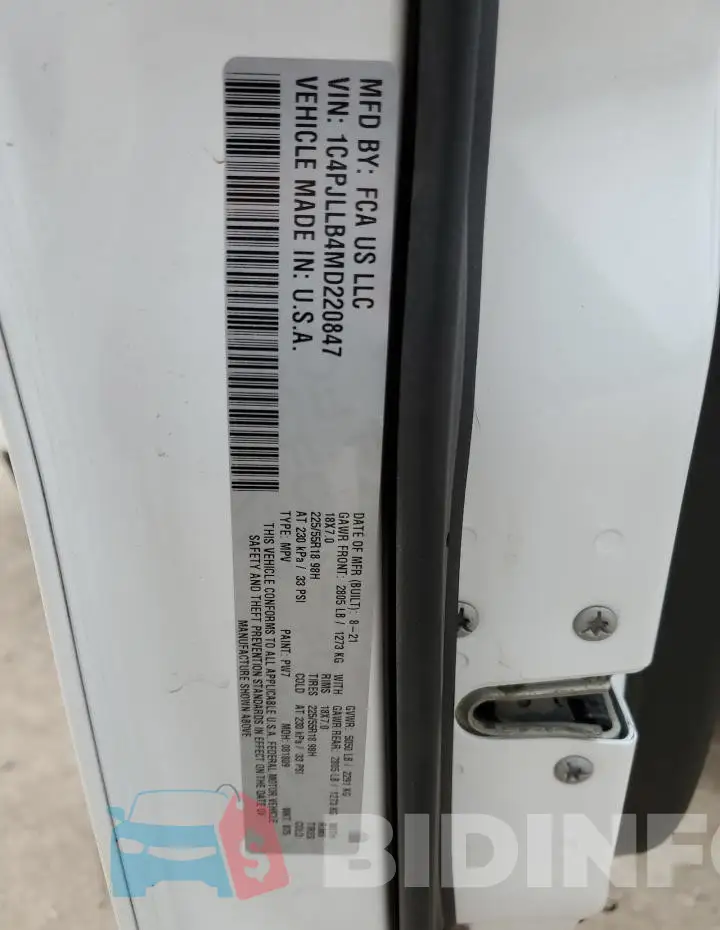 1C4PJLLB4MD220847 Photo# 14