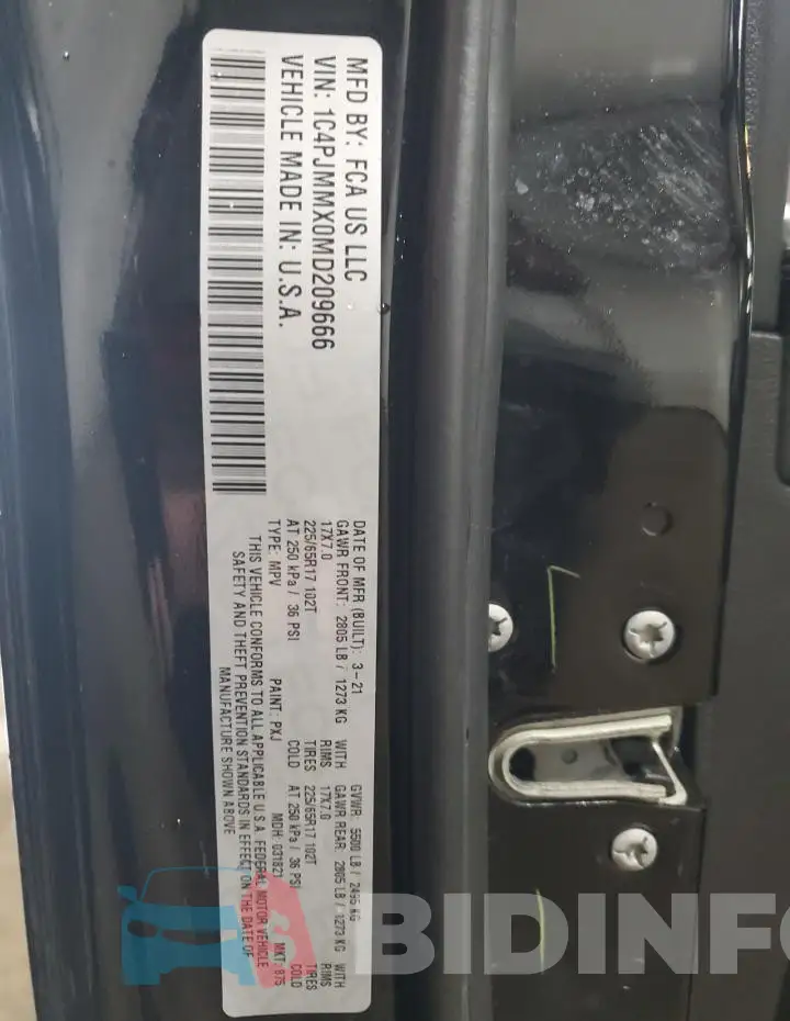 1C4PJMMX0MD209666 Photo# 13