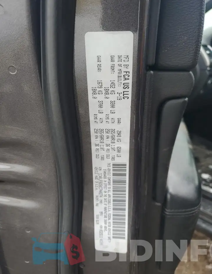 1C4RJFBG5KC740274 Photo# 13
