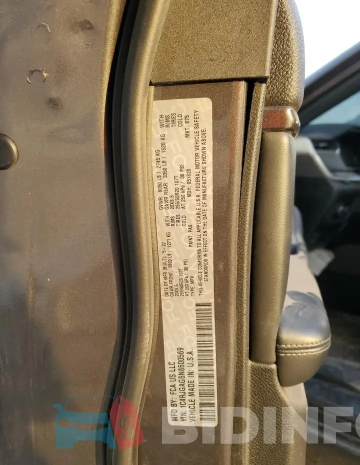 1C4RJGAG6N8600569 Photo# 12