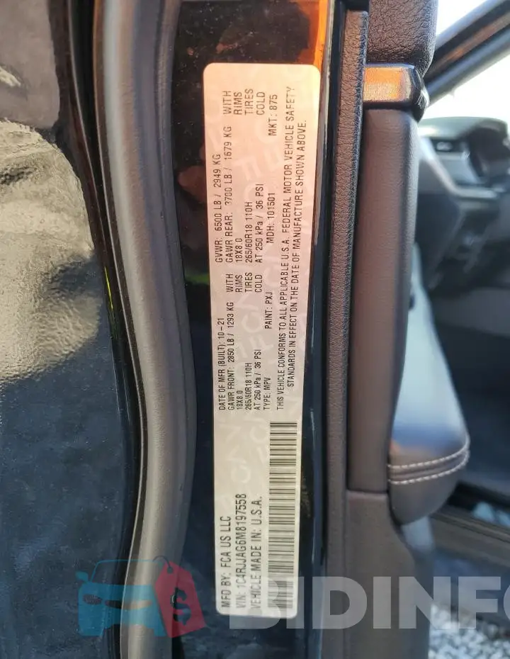1C4RJJAG6M8197558 Photo# 13