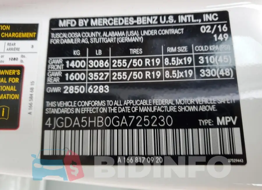 4JGDA5HB0GA725230 Photo# 12