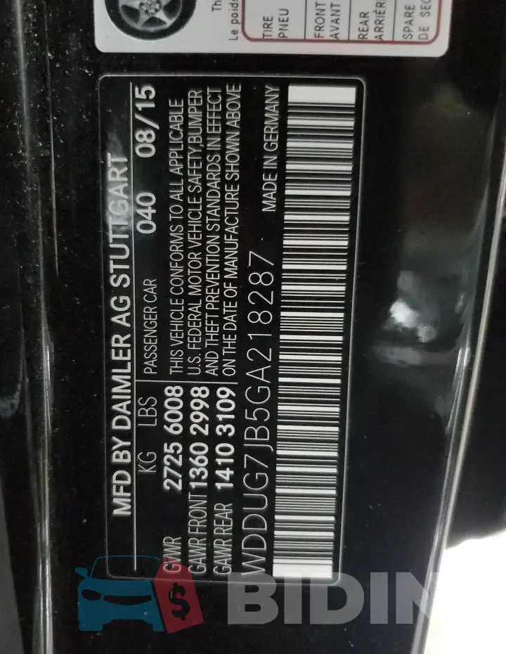 WDDUG7JB5GA218287 Photo# 12