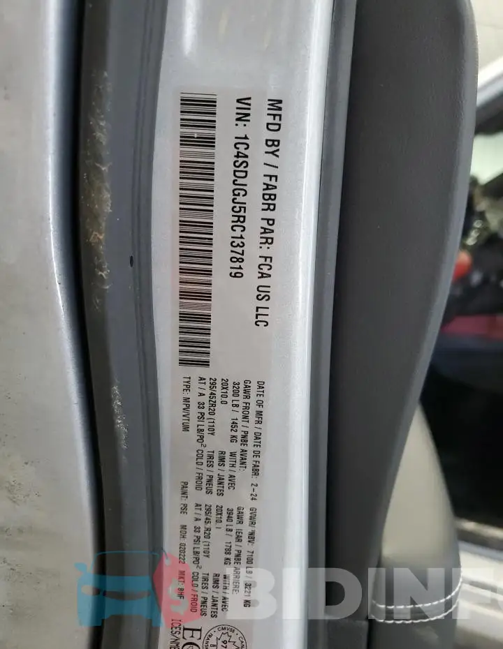 1C4SDJGJ5RC137819 Photo# 14