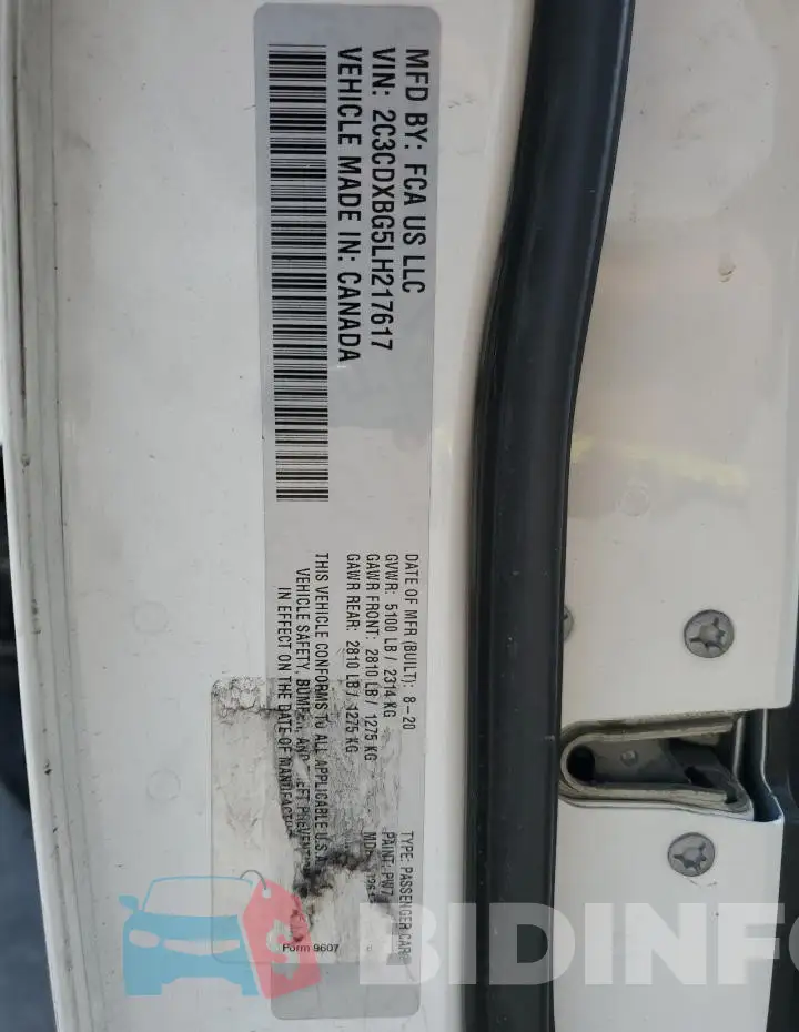 2C3CDXBG5LH217617 Photo# 12
