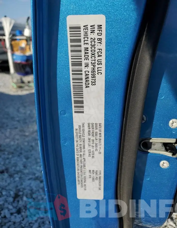 2C3CDXCT3PH699733 Photo# 12
