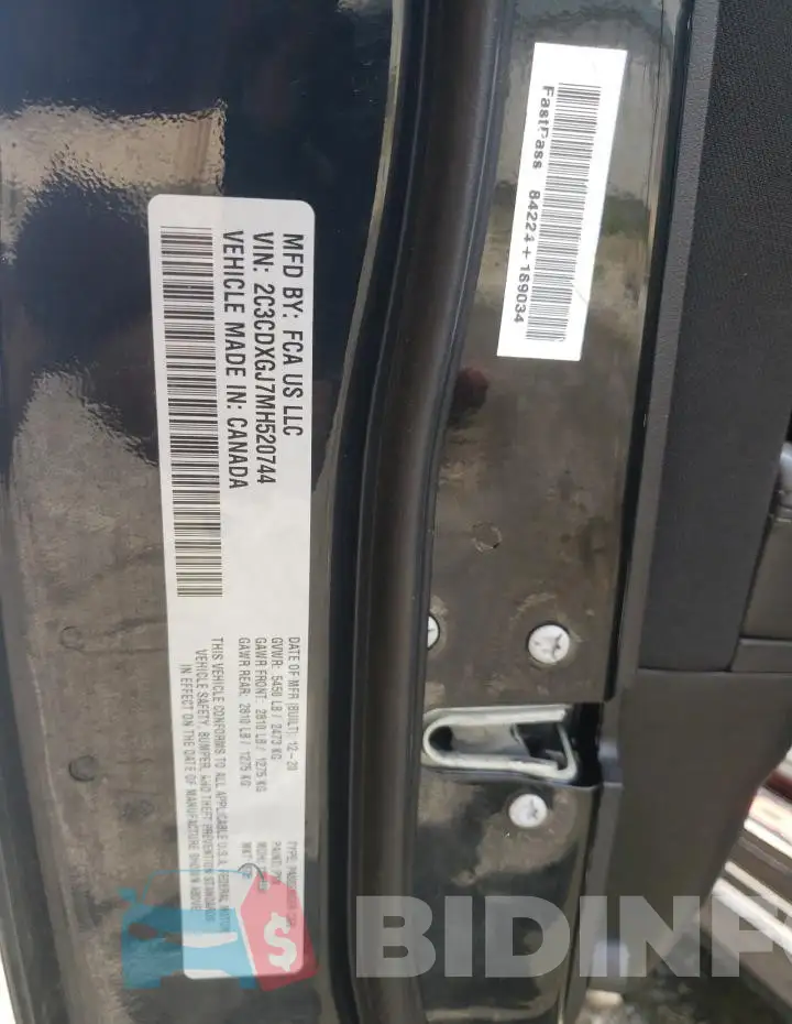 2C3CDXGJ7MH520744 Photo# 12