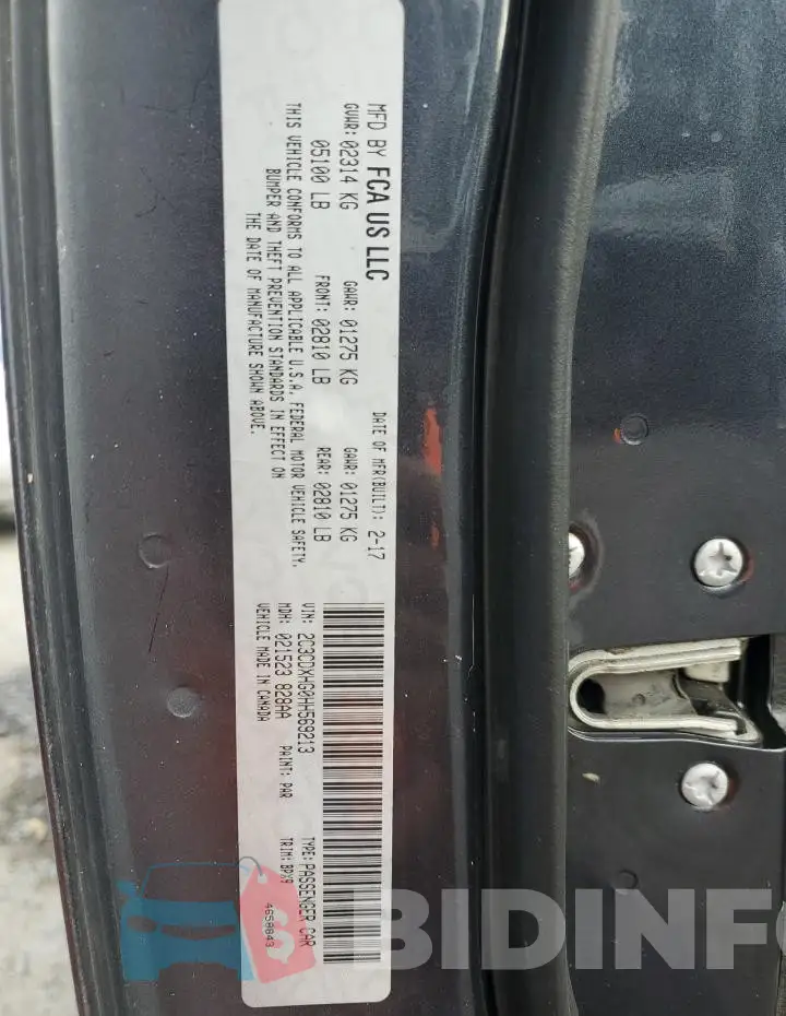 2C3CDXHG0HH569213 Photo# 12
