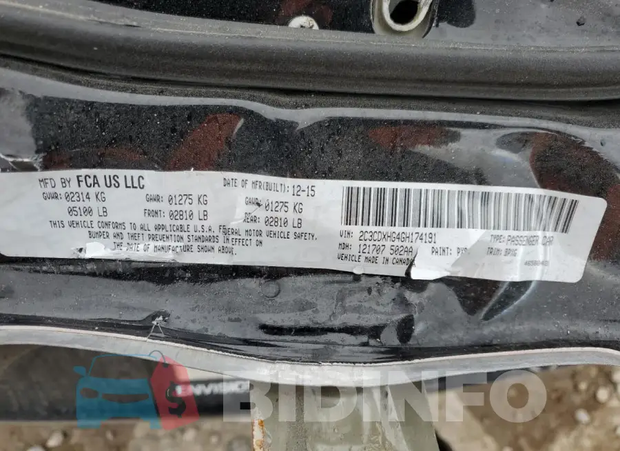 2C3CDXHG4GH174191 Photo# 12