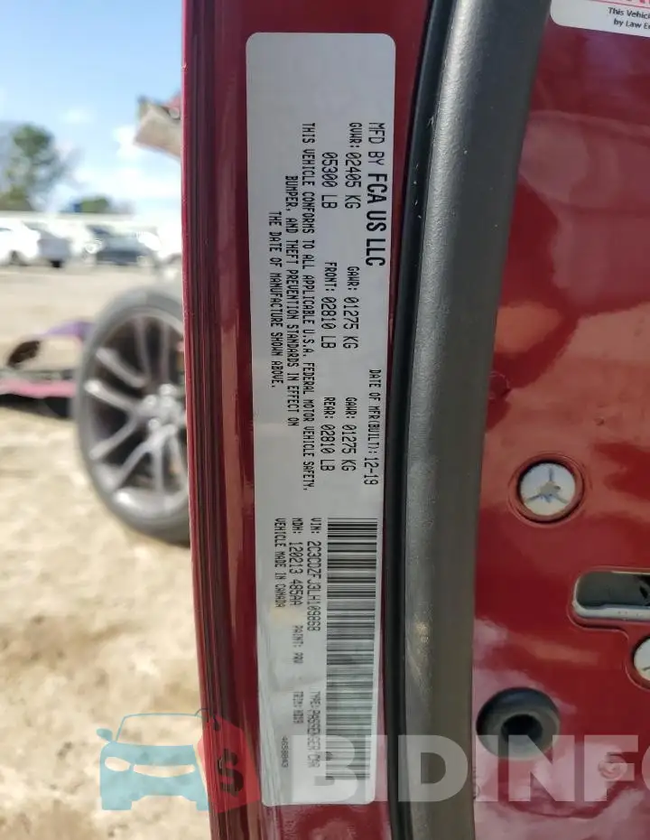 2C3CDZFJ3LH109868 Photo# 13