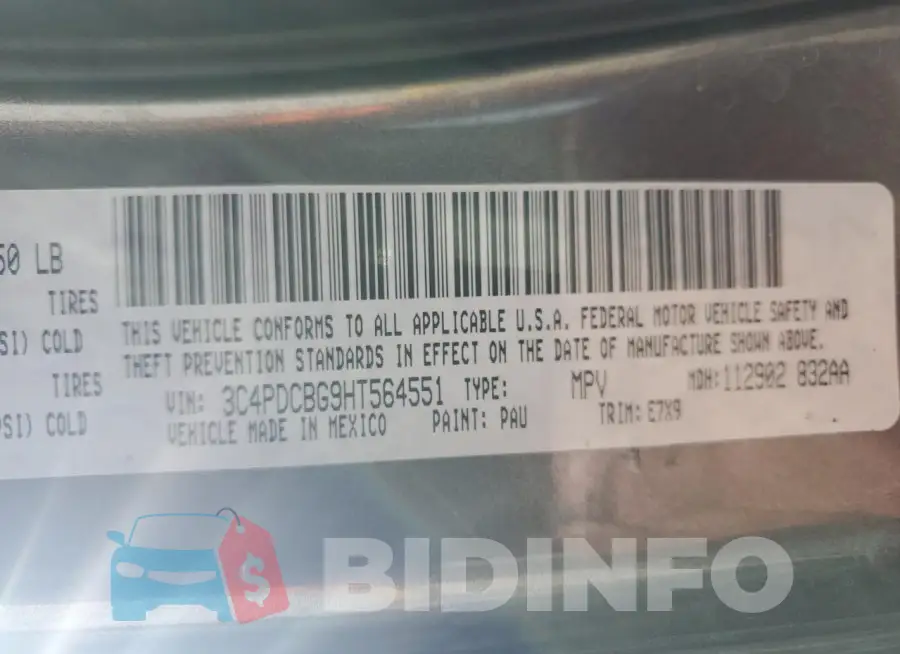 3C4PDCBG9HT564551 Photo# 13