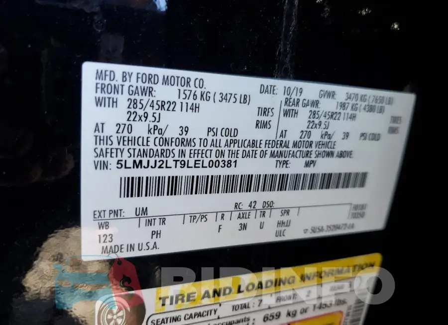 5LMJJ2LT9LEL00381 Photo# 13
