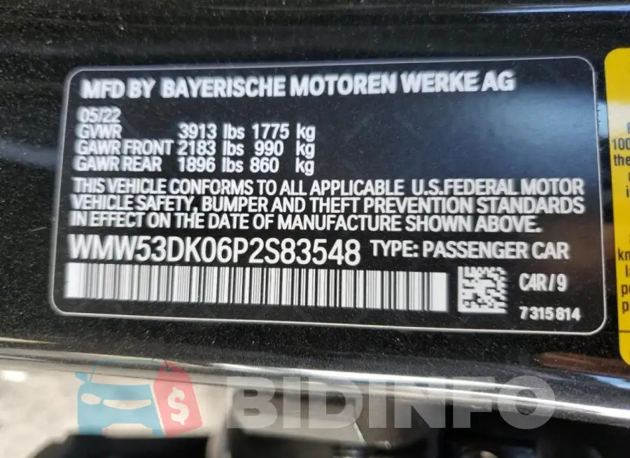 WMW53DK06P2S83548 Photo# 13