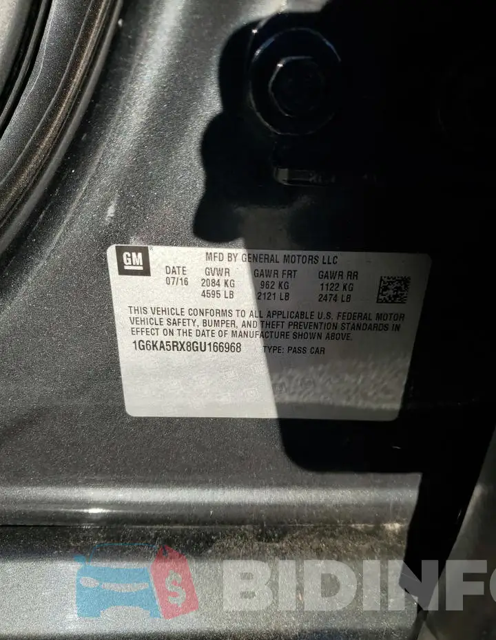 1G6KA5RX8GU166968 Photo# 12