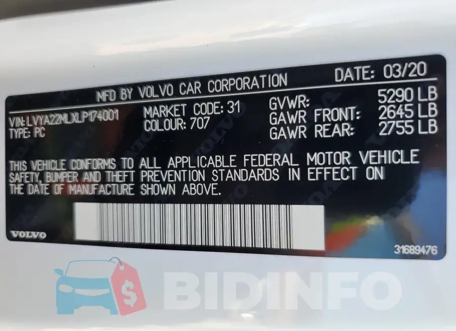 LVYA22MLXLP174001 Photo# 12