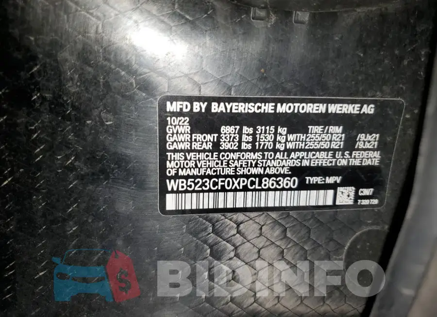 WB523CF0XPCL86360 Photo# 13