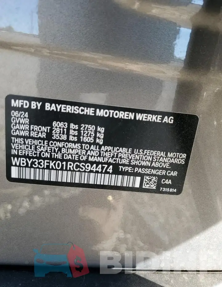 WBY33FK01RCS94474 Photo# 13