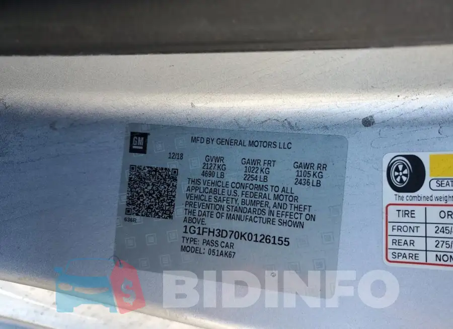 1G1FH3D70K0126155 Photo# 12