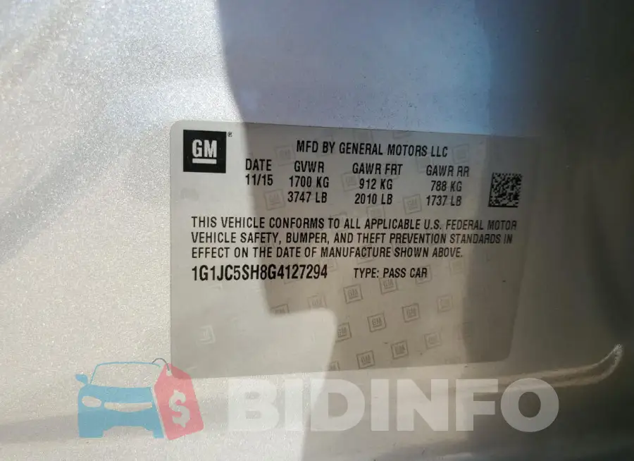 1G1JC5SH8G4127294 Photo# 12