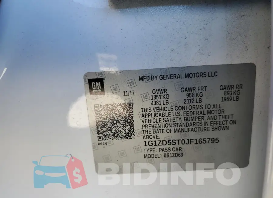 1G1ZD5ST0JF165795 Photo# 12