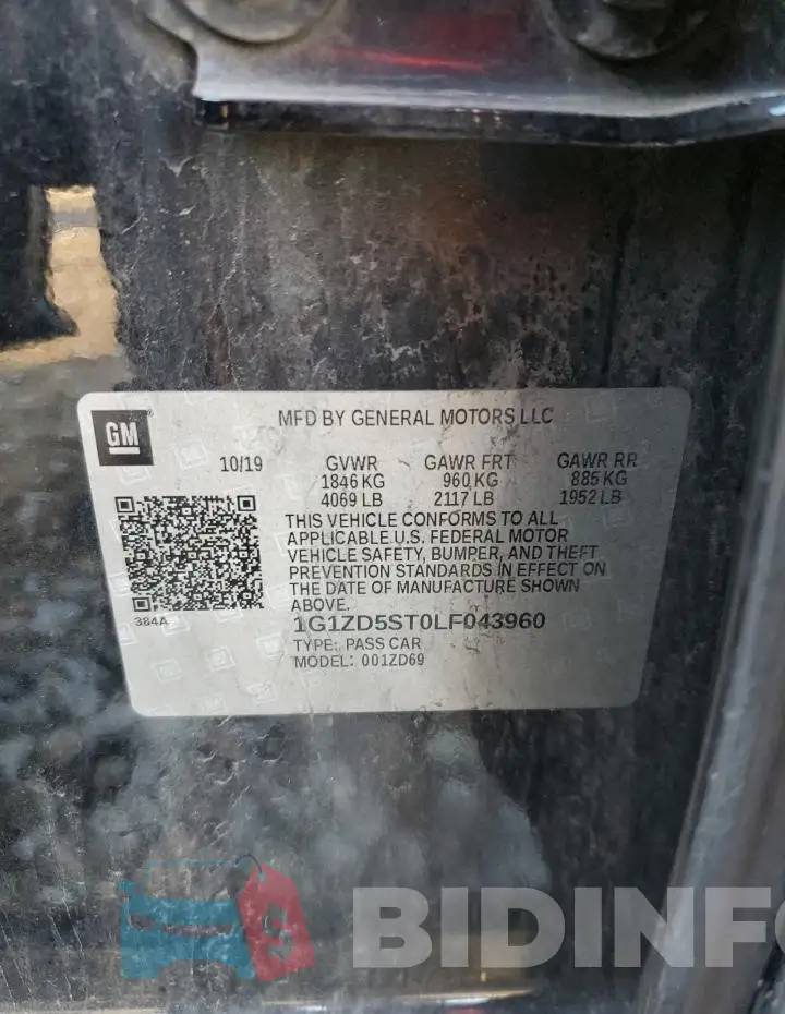 1G1ZD5ST0LF043960 Photo# 13
