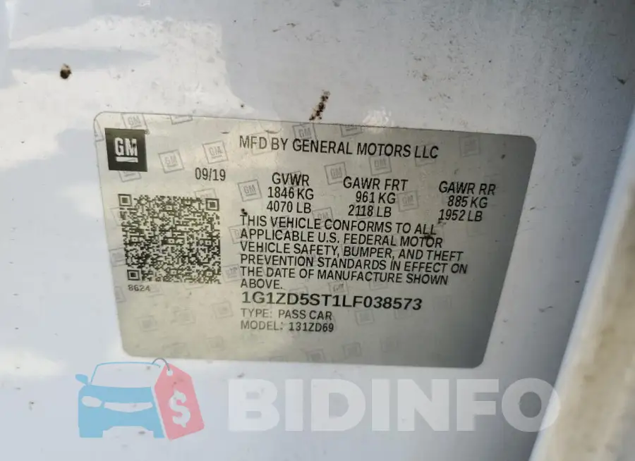 1G1ZD5ST1LF038573 Photo# 12