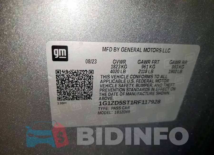 1G1ZD5ST1RF117928 Photo# 12