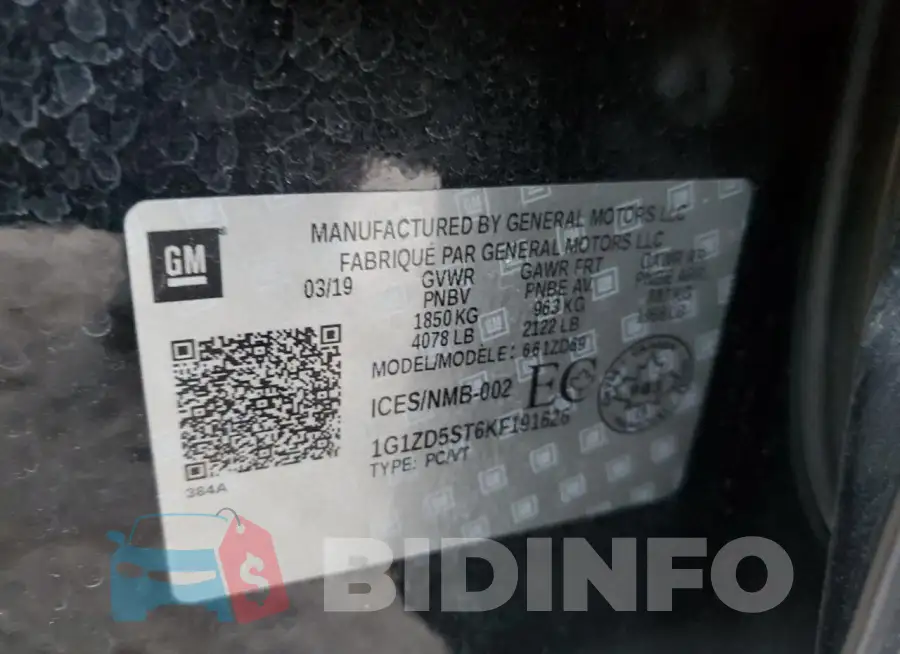 1G1ZD5ST6KF191626 Photo# 12