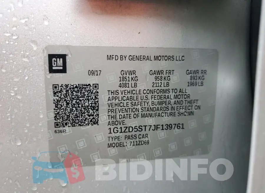 1G1ZD5ST7JF139761 Photo# 12