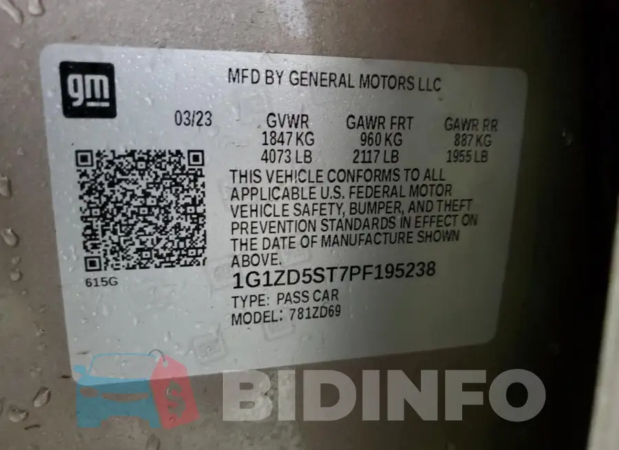 1G1ZD5ST7PF195238 Photo# 12