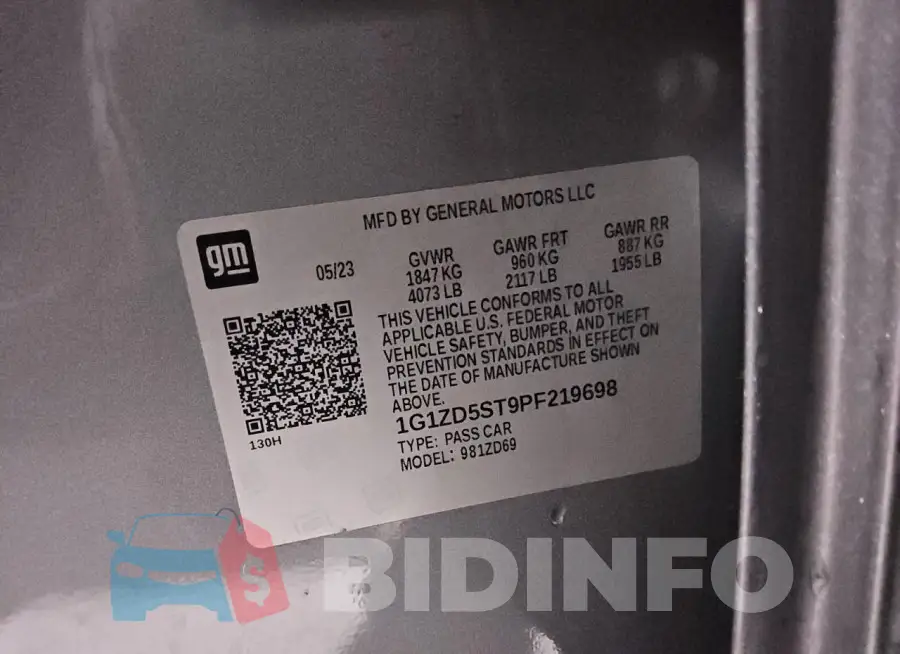 1G1ZD5ST9PF219698 Photo# 13