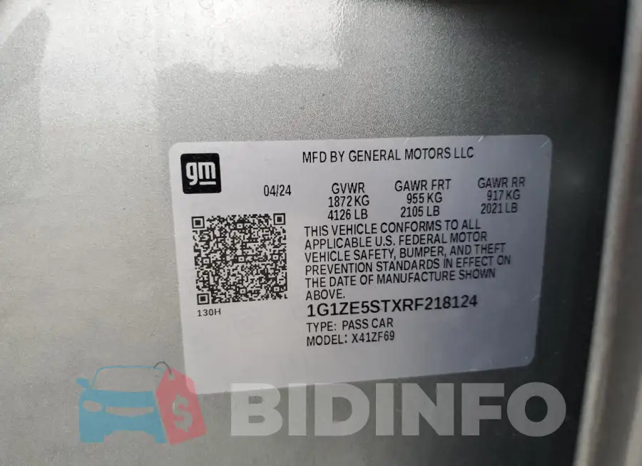 1G1ZE5STXRF218124 Photo# 12