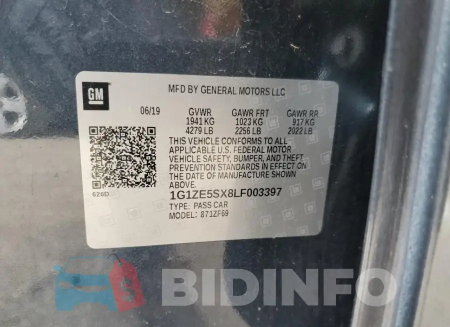 1G1ZE5SX8LF003397 Photo# 12