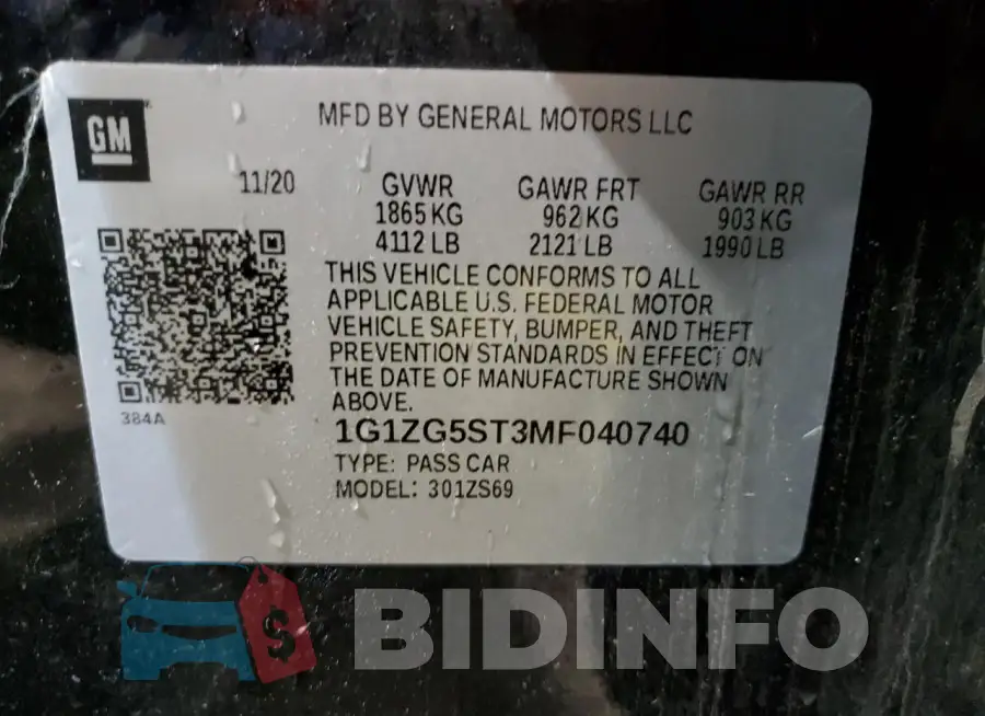 1G1ZG5ST3MF040740 Photo# 12