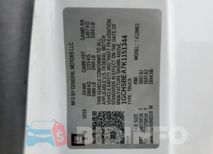 1GCHSBEA7K1151344 Photo# 12