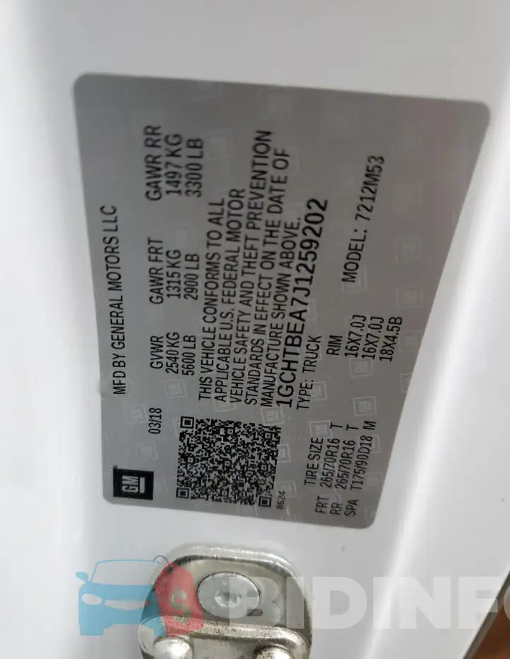 1GCHTBEA7J1259202 Photo# 12