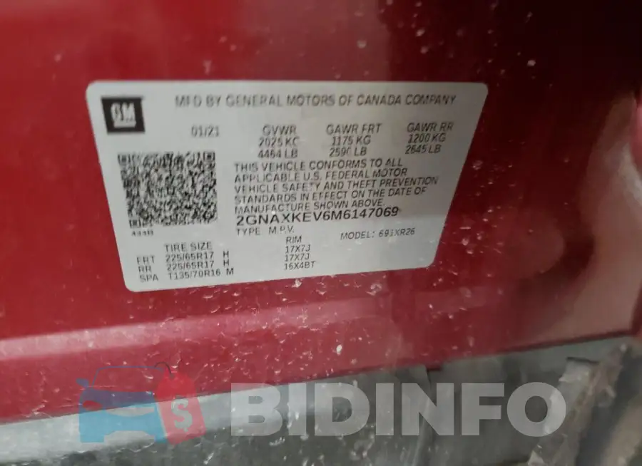 2GNAXKEV6M6147069 Photo# 13