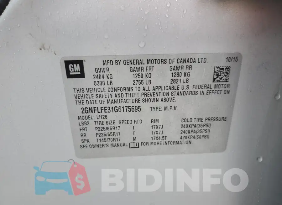2GNFLFE31G6175695 Photo# 13