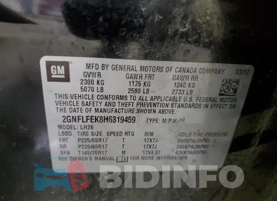2GNFLFEK8H6319459 Photo# 13