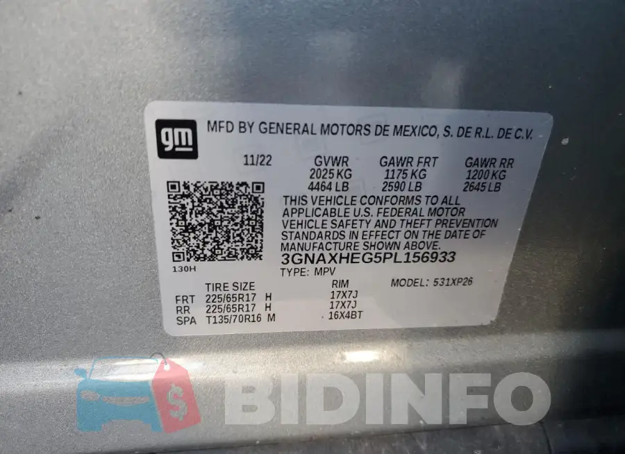 3GNAXHEG5PL156933 Photo# 12