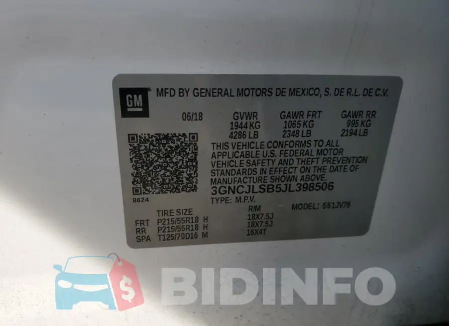 3GNCJLSB5JL398506 Photo# 14