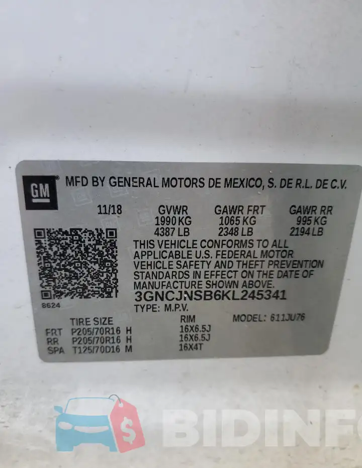 3GNCJNSB6KL245341 Photo# 14