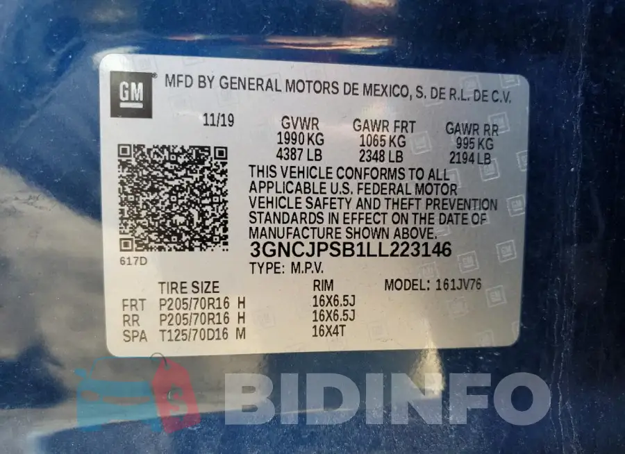 3GNCJPSB1LL223146 Photo# 14