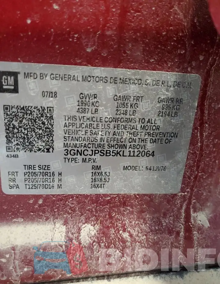 3GNCJPSB5KL112064 Photo# 14