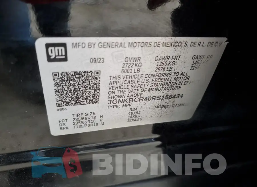 3GNKBCR40RS156434 Photo# 12