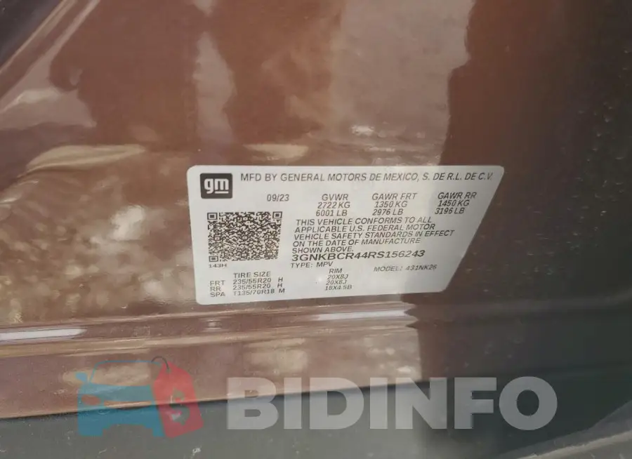 3GNKBCR44RS156243 Photo# 13