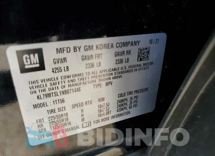 KL79MTSL1NB071446 Photo# 14